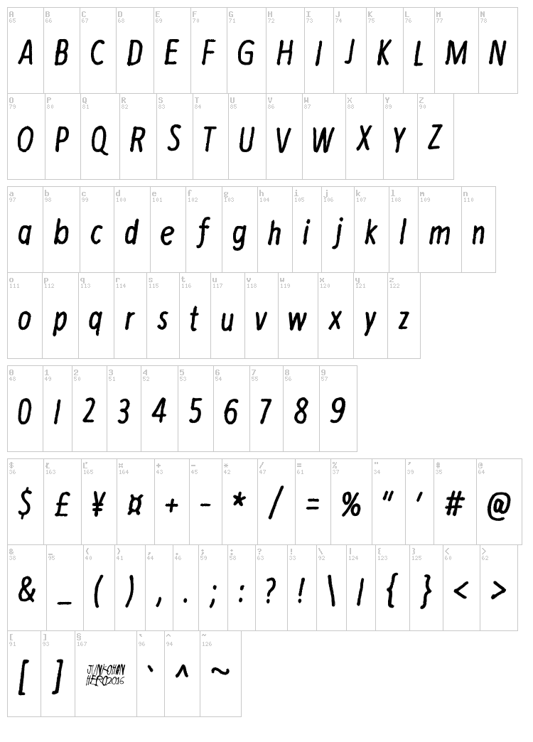 Is there time in outer space? font map
